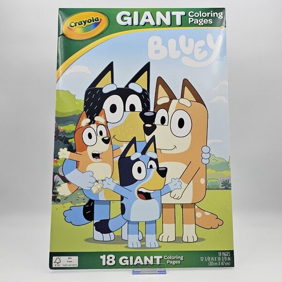 Toys | Crayola Bluey Giant Coloring Pages Coloring Book 18 Pages 18 In | Poshmark